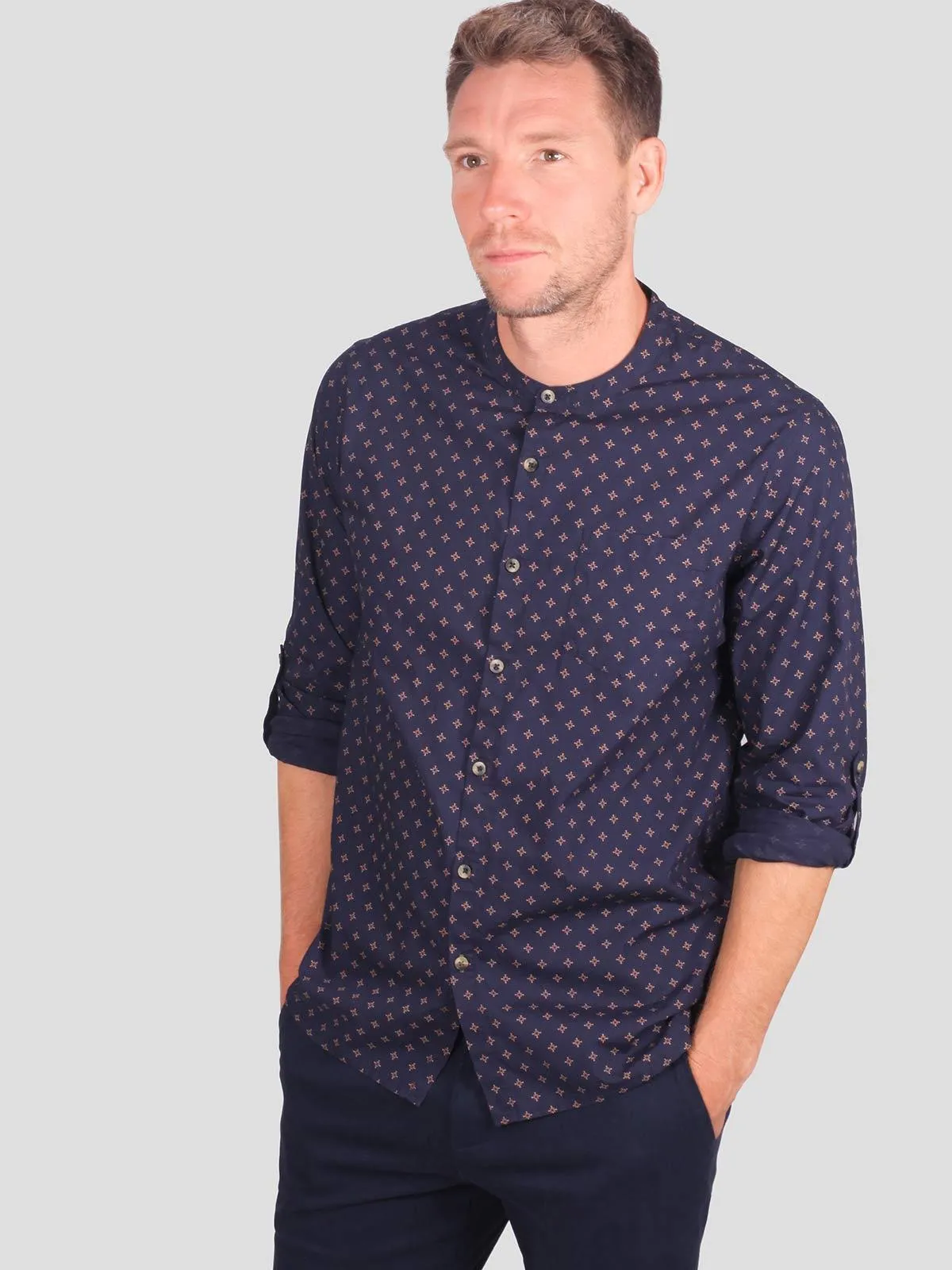 Chaucer Fairtrade Organic Cotton Long Sleeve Printed Shirt