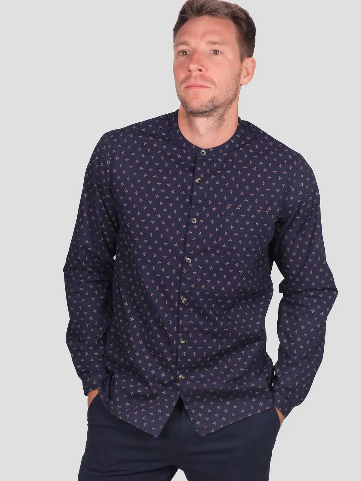 Chaucer Fairtrade Organic Cotton Long Sleeve Printed Shirt