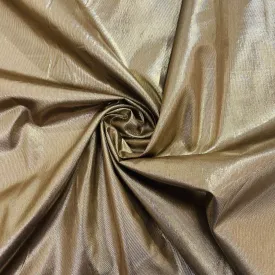 Copper Solid Shimmer Banarsi Satin Brocade Fabric