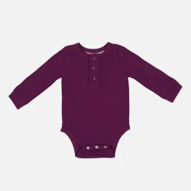 Cozy Long Sleeve Bodysuit/Top - Regal Purple