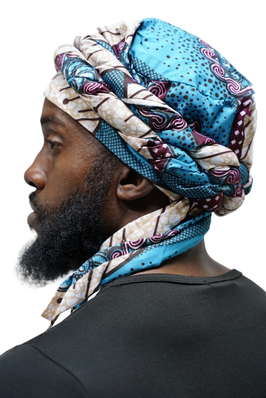 Dupsie's Agbaje African Print Pre-wrapped Turban DPH5004PT