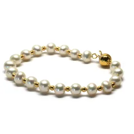 Elegant Golden Ball Pearl Bracelet