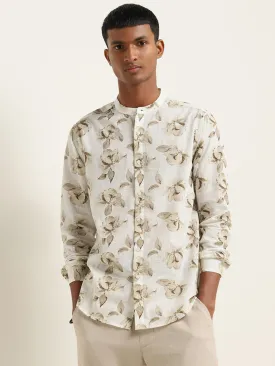 ETA Off-White Floral Printed Resort-Fit Cotton Shirt