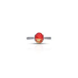 Fire Opal Sterling Silver Ring