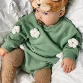 Floral Cloud Print Infant Romper