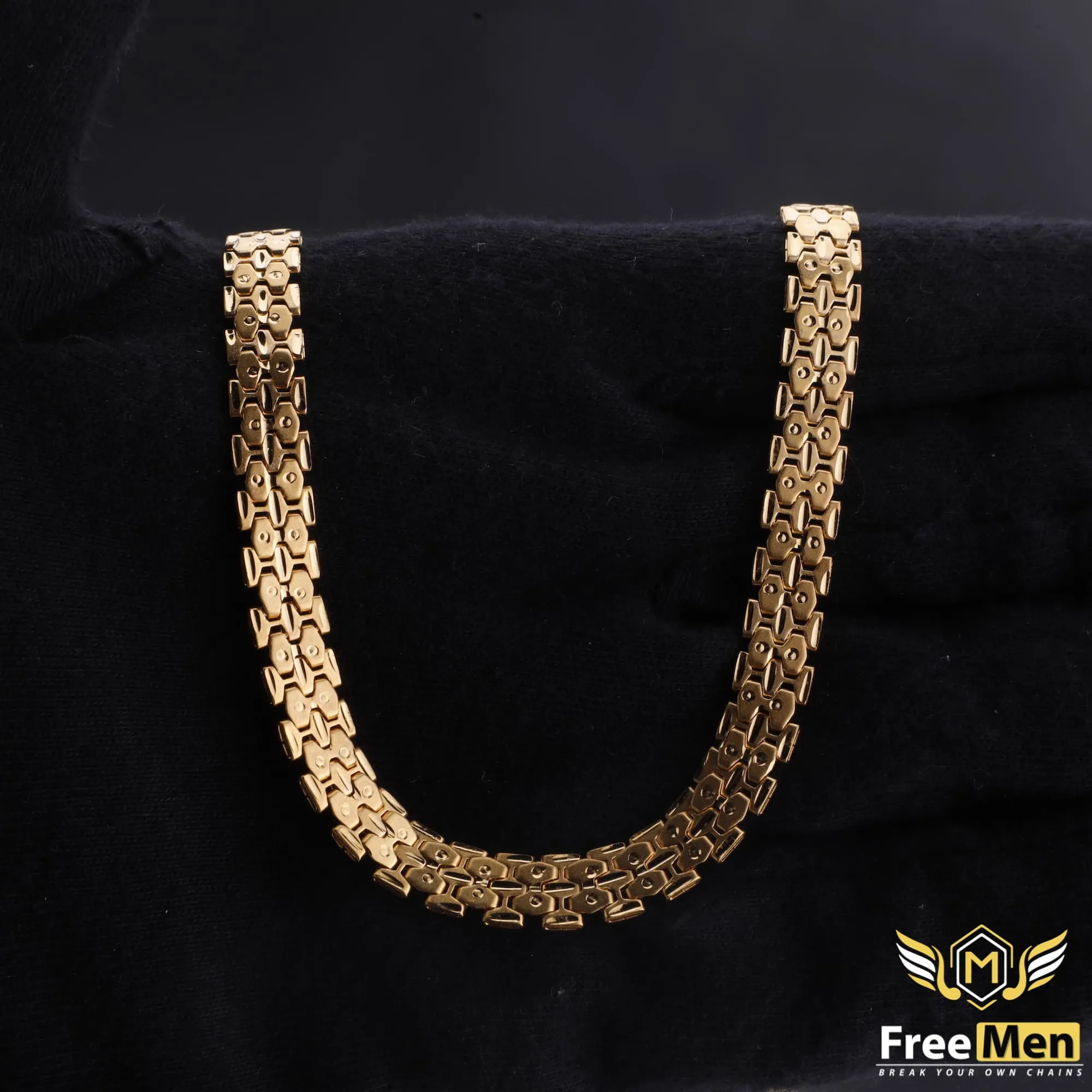 Freemen Gold Plated Traditional Patta Chain FMGC265