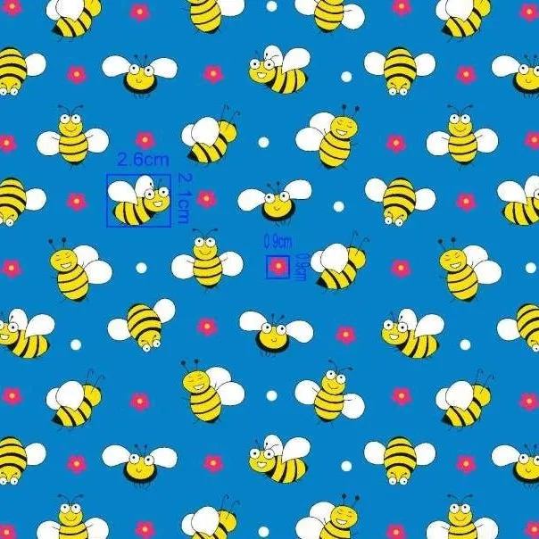 FS884 Bees Polycotton