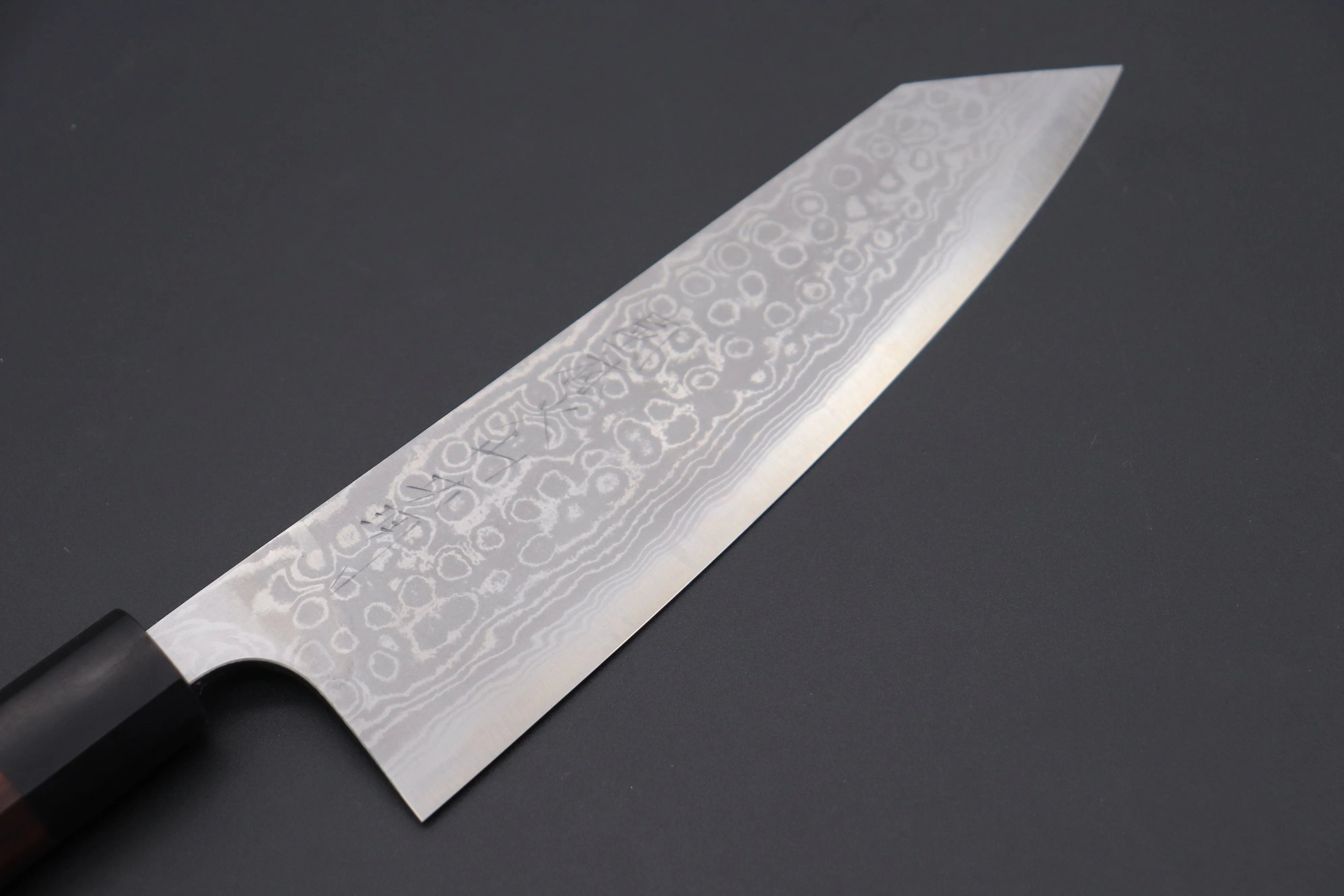 Fu-Rin-Ka-Zan Aogami Super Custom Damascus Series FASD-7 Bunka 190mm (7.4 inch, Octagonal Red-Sandalwood Handle)