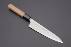 Fu-Rin-Ka-Zan Aogami Super Custom Damascus Series Wa Petty (120mm and 150mm, Octagonal Walnut Wood Handle, 2 sizes)