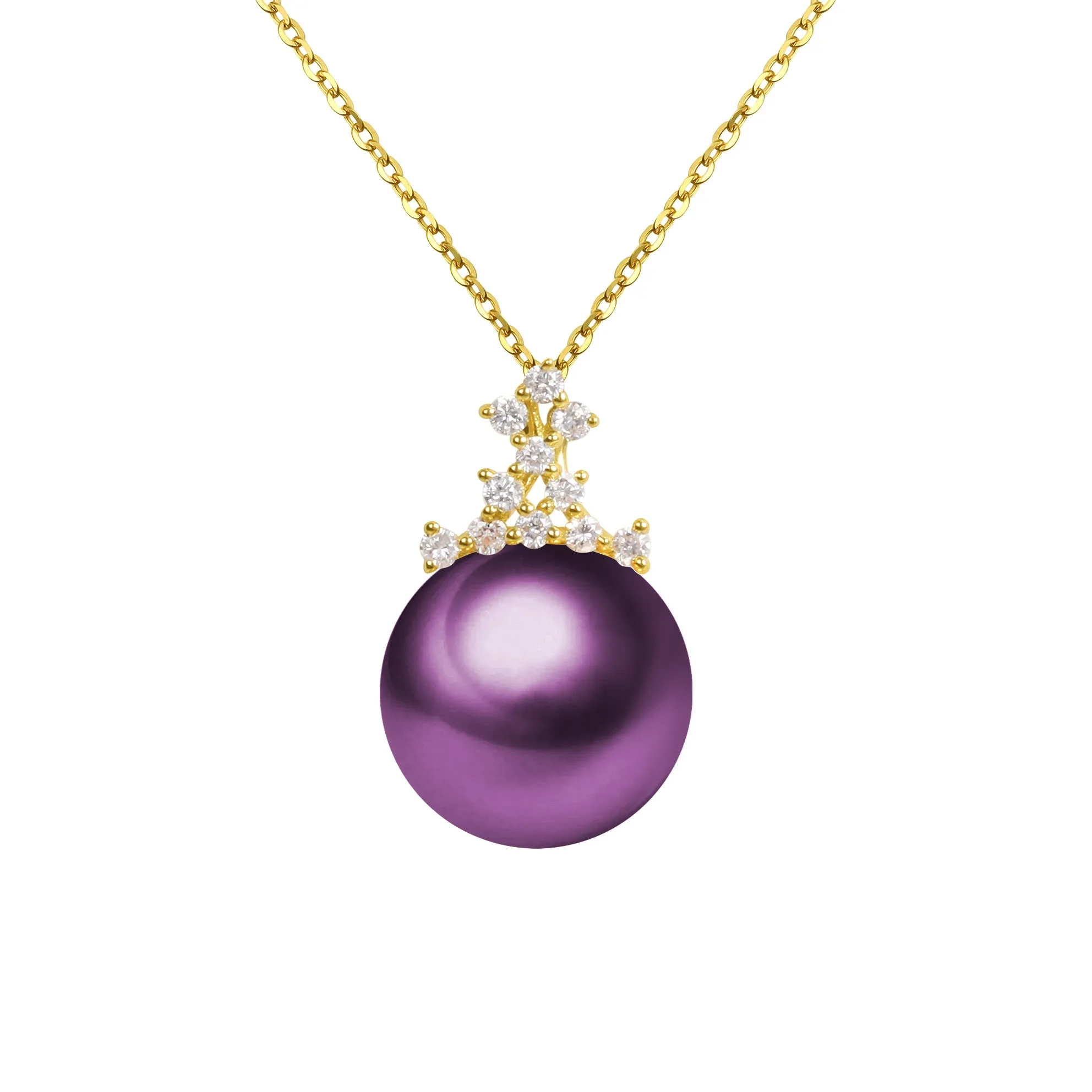 G18K Diamonds Regal Pearl Pendant