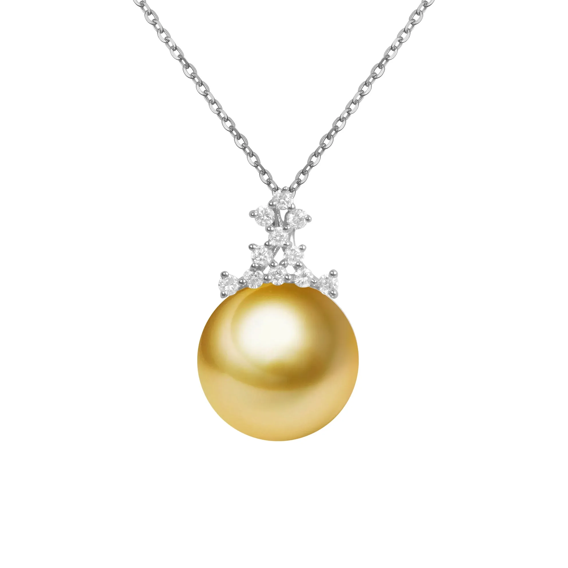 G18K Diamonds Regal Pearl Pendant