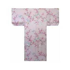 Girls' Yukata: Plum & Crane (Polyester)