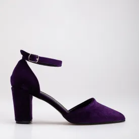 Gisele - Purple Velvet Bridal Heels