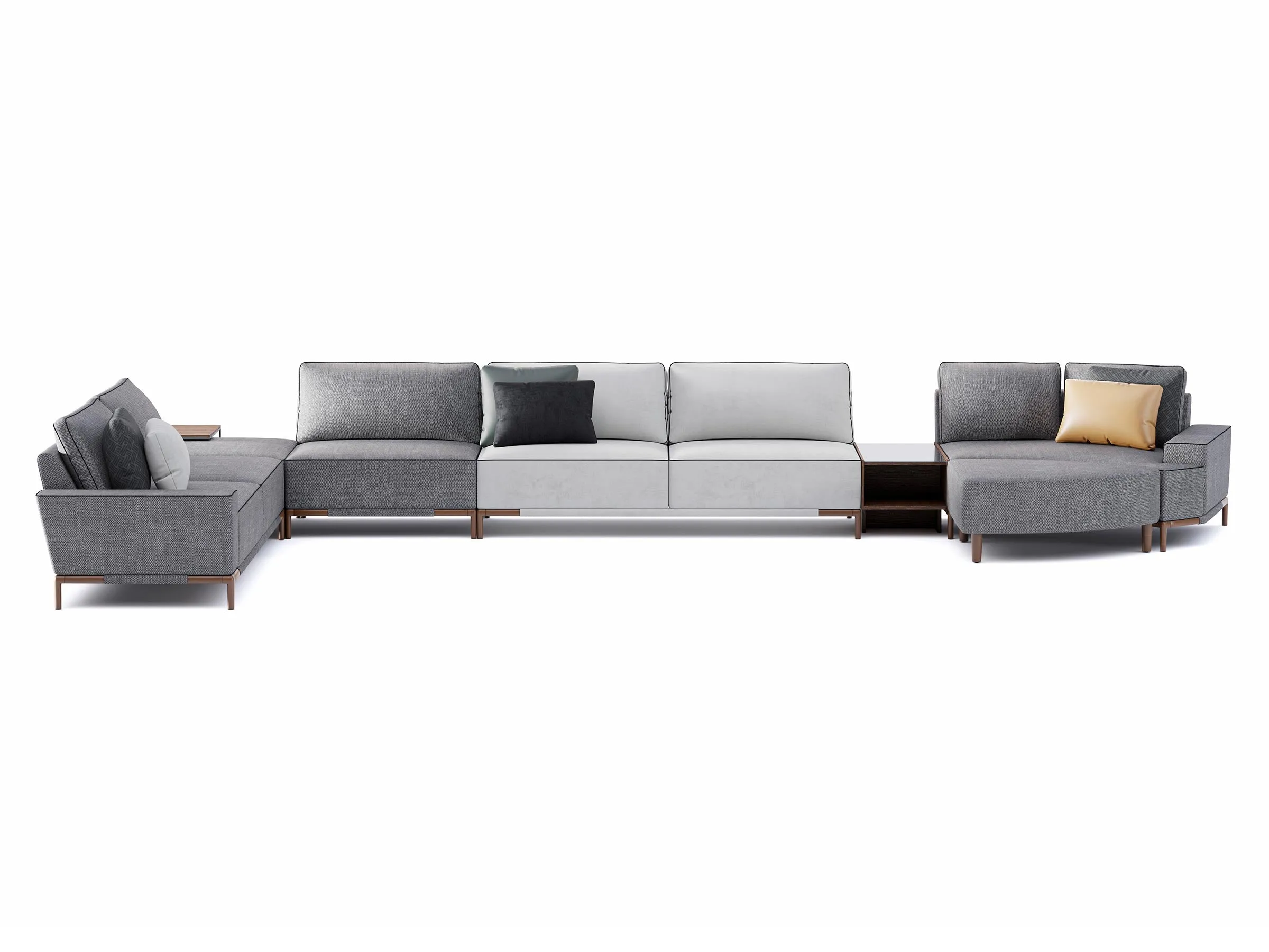 Gola Corner Sofa with Moon Chaise 218"