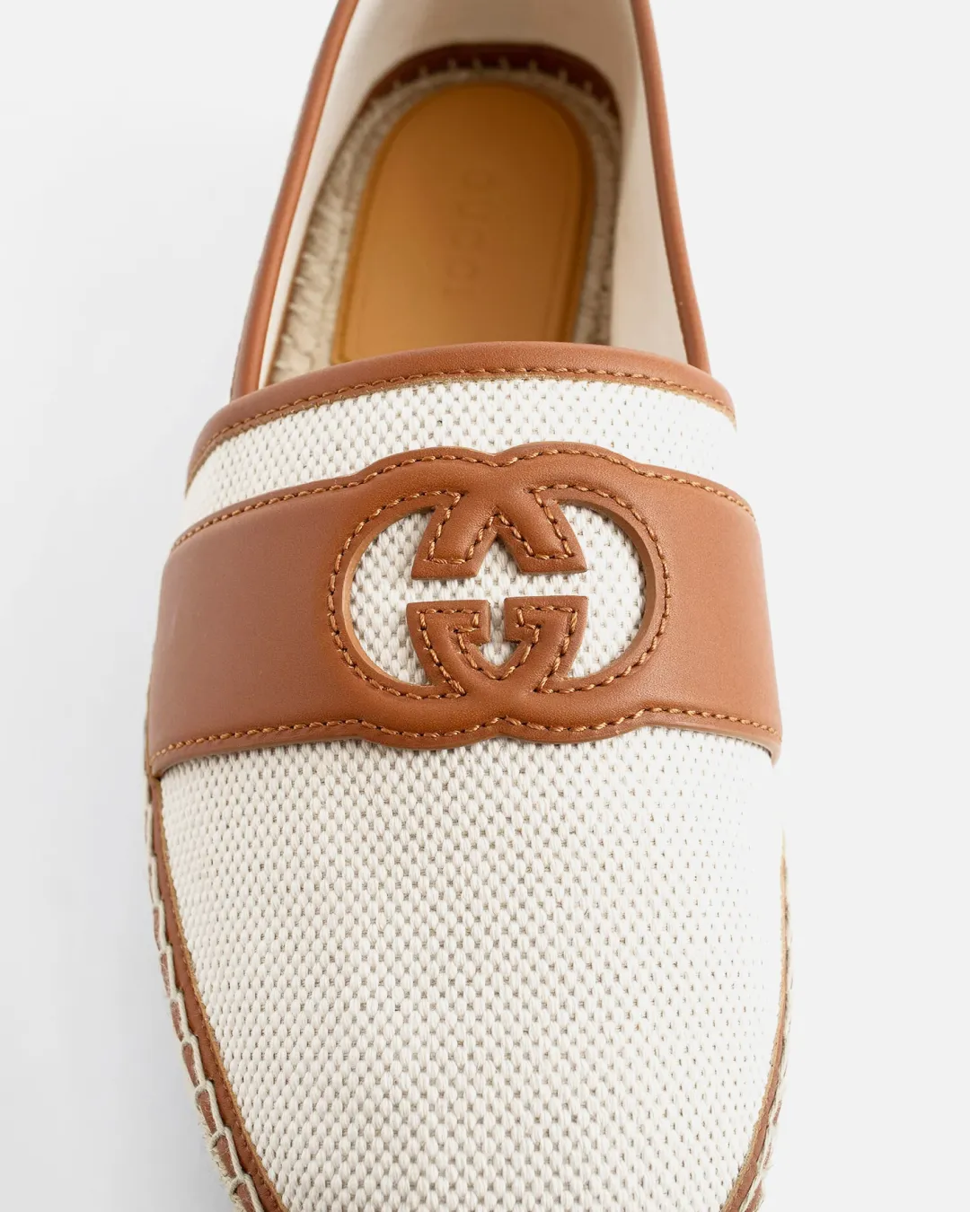 Gucci Interlocking G Beige and Brown Espadrille