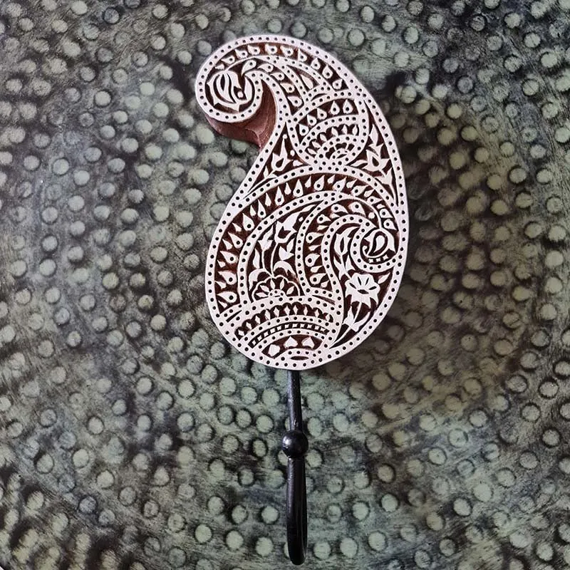 Hand Engraved Wooden Amira Wall Hook