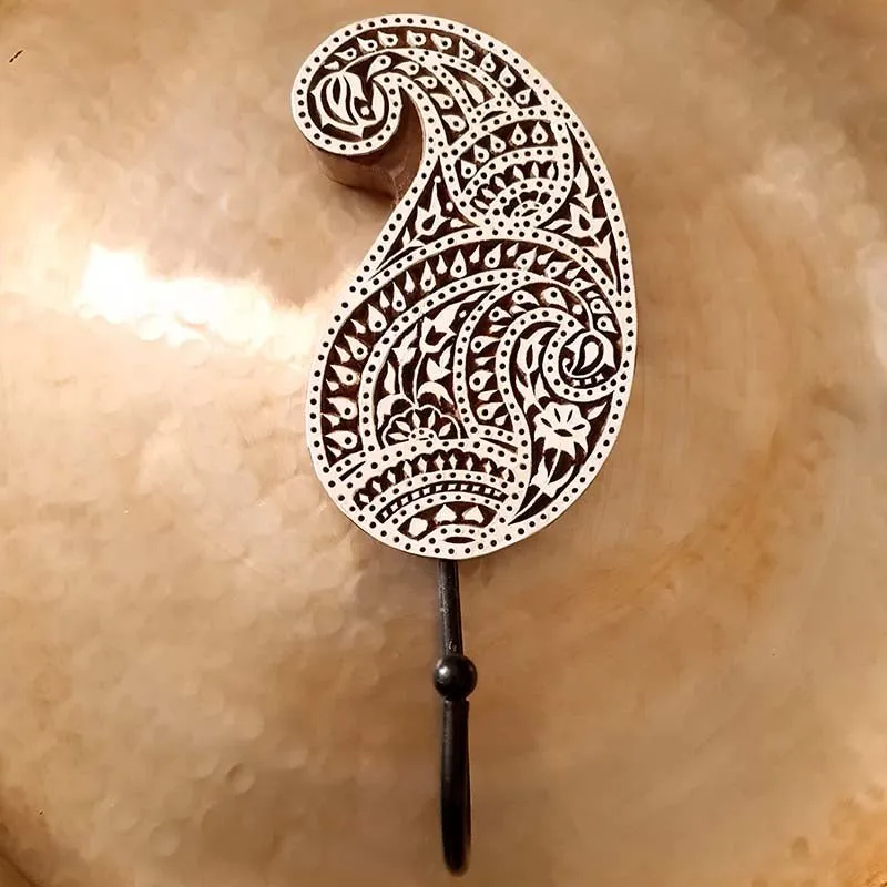 Hand Engraved Wooden Amira Wall Hook