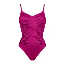 Impact Berry Glaze Gathered Swimsuit