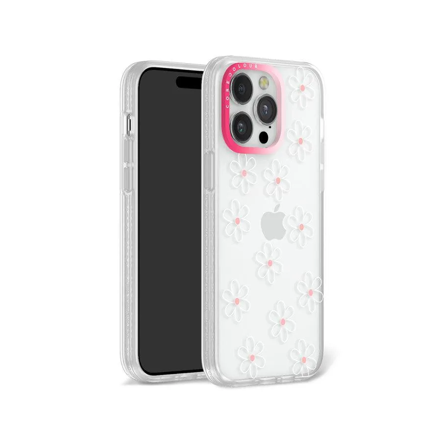 iPhone 12 Pro White Flower Minimal Line Phone Case