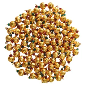 Kharbuja Bead with Drop Shaped CCB Beads for Jewelry designing & Craft Making, 8mm Metal Ball