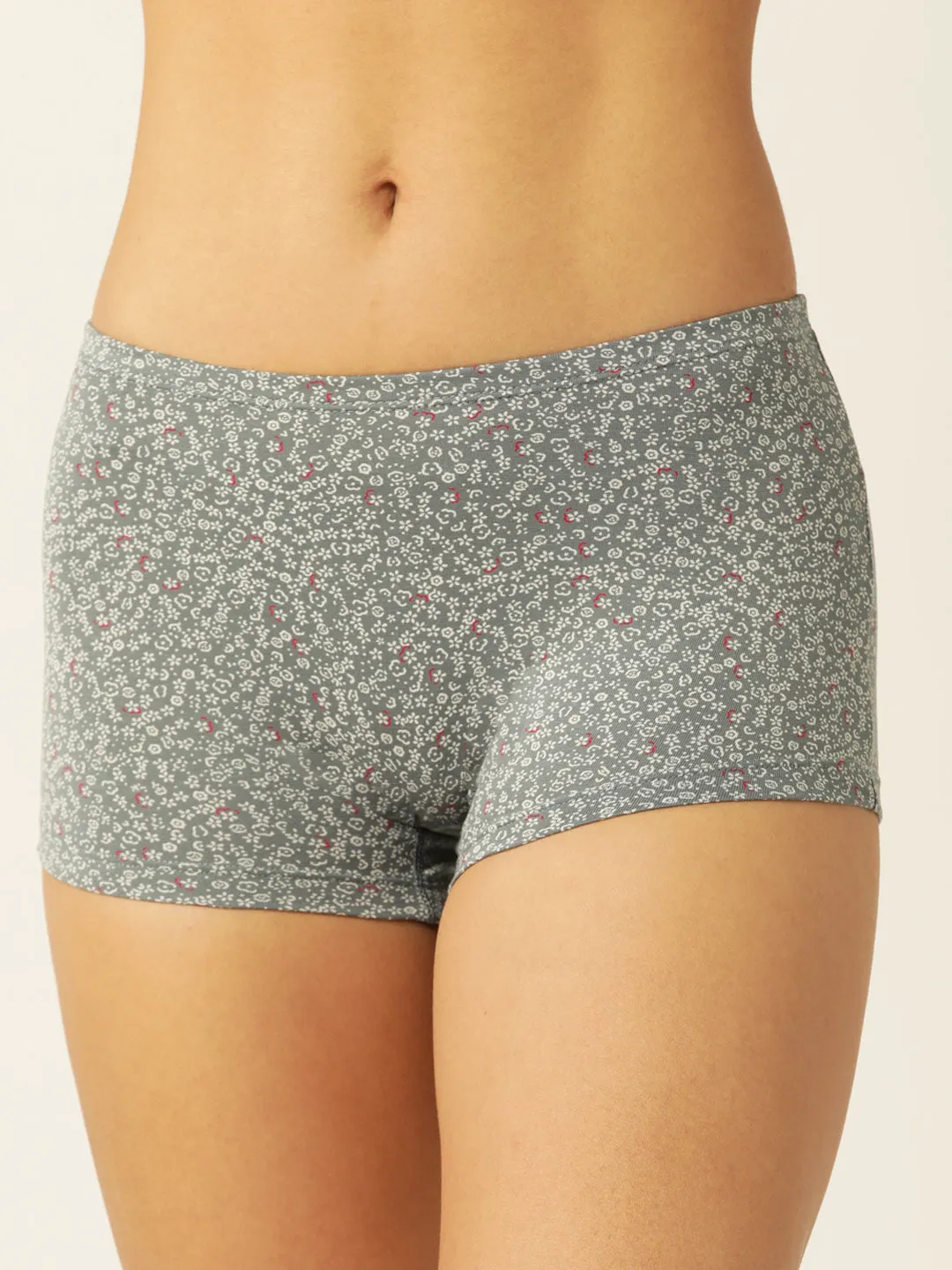 LEADING LADY Women’s Printed Mid-Rise BoyShort Brief Pack Of 3 | JOY-PR-21-3 |