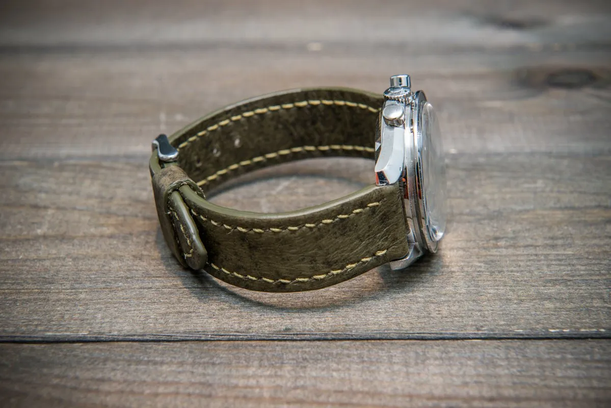 Leather watch strap (Mora Attilio), handmade in Finland -10-26 mm