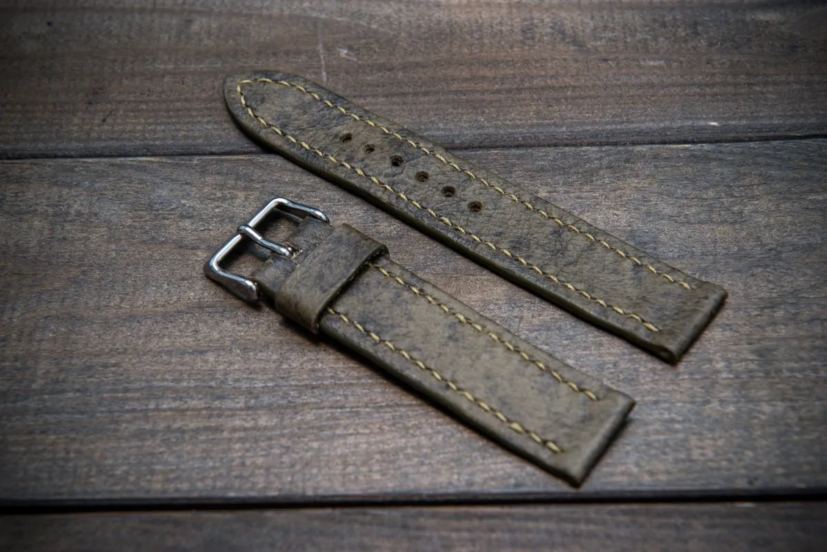 Leather watch strap (Mora Attilio), handmade in Finland -10-26 mm