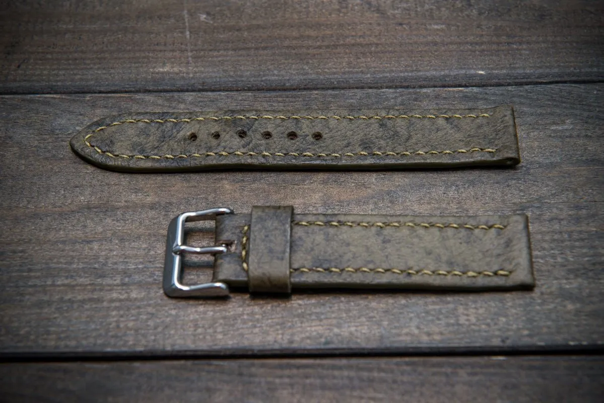 Leather watch strap (Mora Attilio), handmade in Finland -10-26 mm