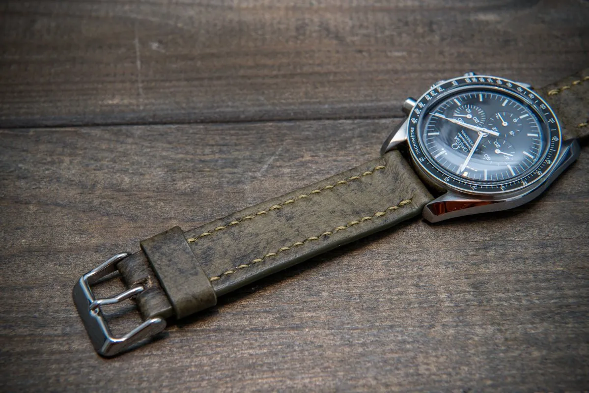 Leather watch strap (Mora Attilio), handmade in Finland -10-26 mm