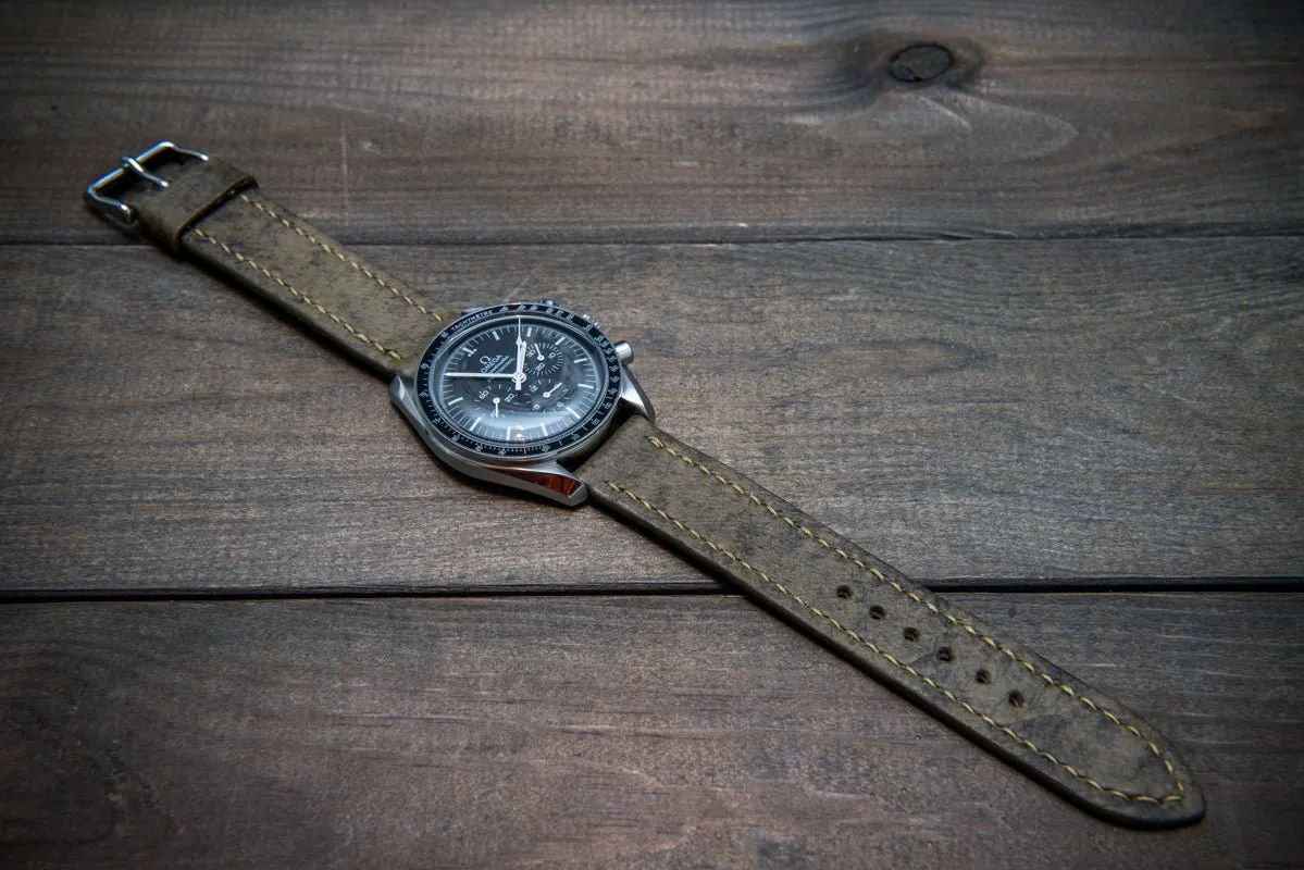 Leather watch strap (Mora Attilio), handmade in Finland -10-26 mm