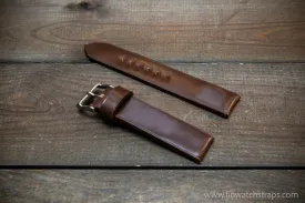 Leather watch strap, Shell Cordovan. Handmade in Finland, 10 mm-26 mm.