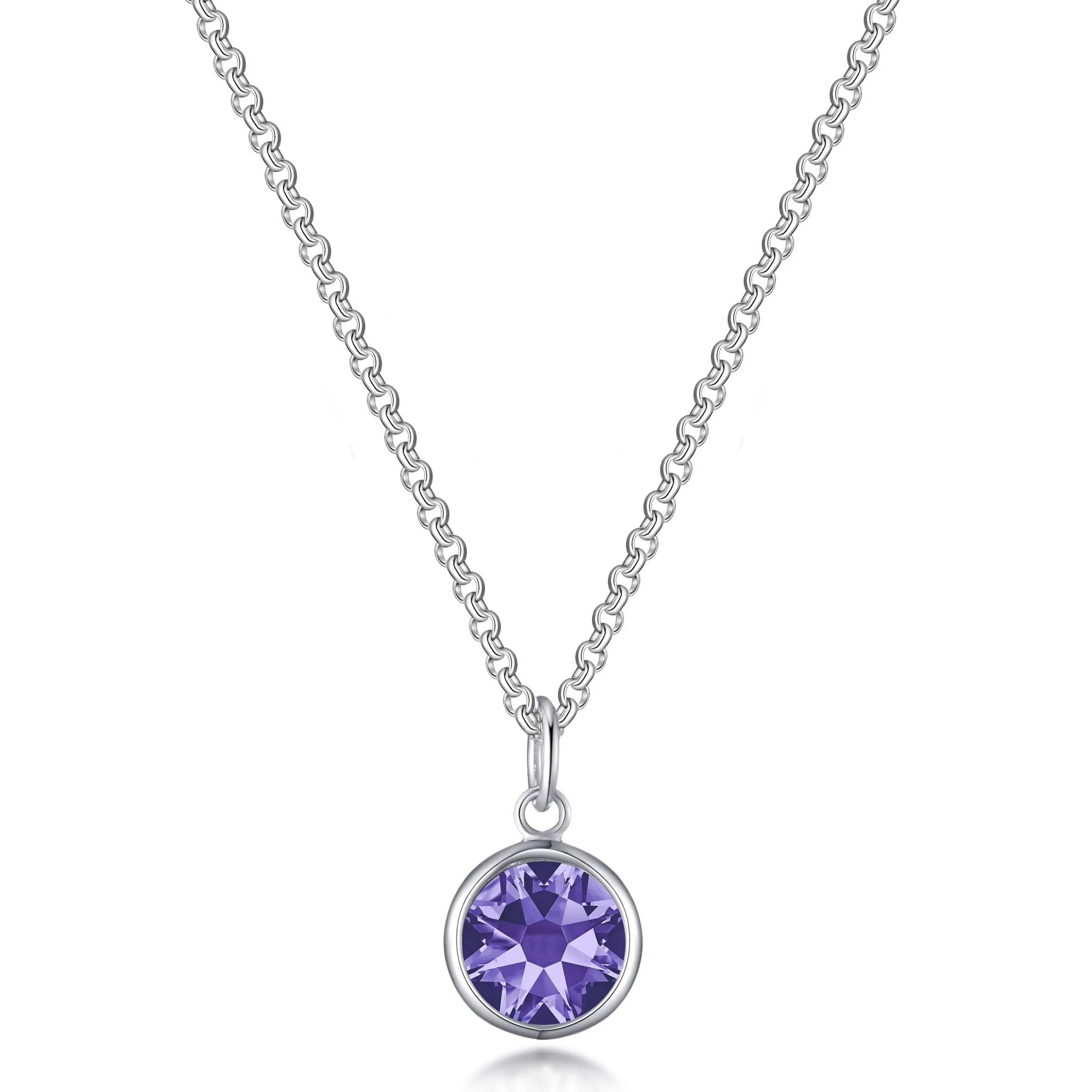 Light Purple Crystal Necklace Created with Zircondia® Crystals