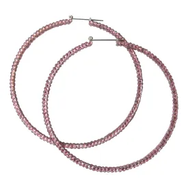 Medi Crystal Hoop - Baby Pink