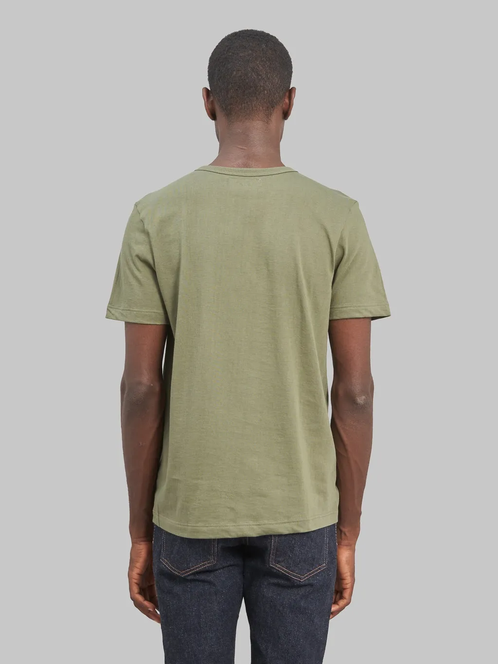 Merz b. Schwanen 1950s 5.5oz Loopwheeled Classic Fit T-Shirt Army Green