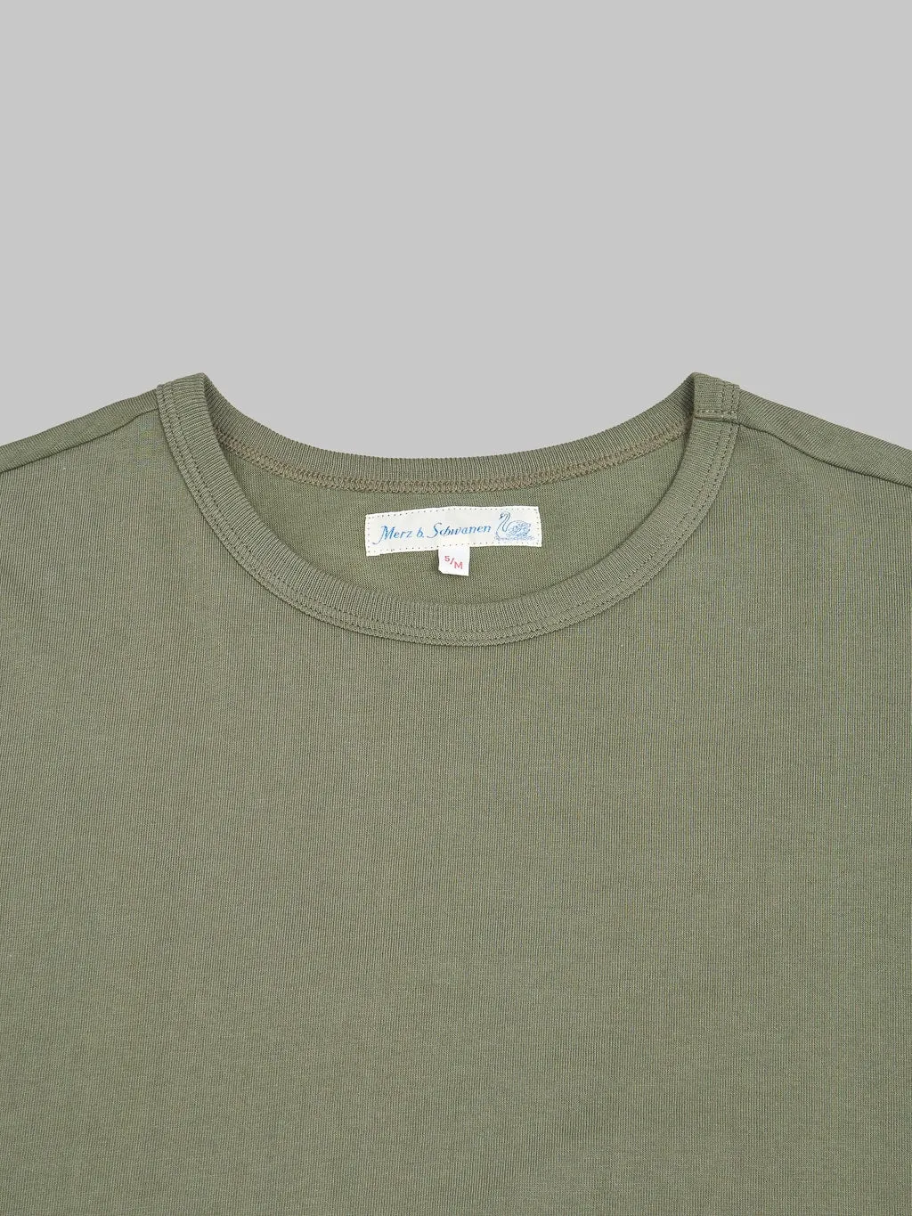 Merz b. Schwanen 1950s 5.5oz Loopwheeled Classic Fit T-Shirt Army Green