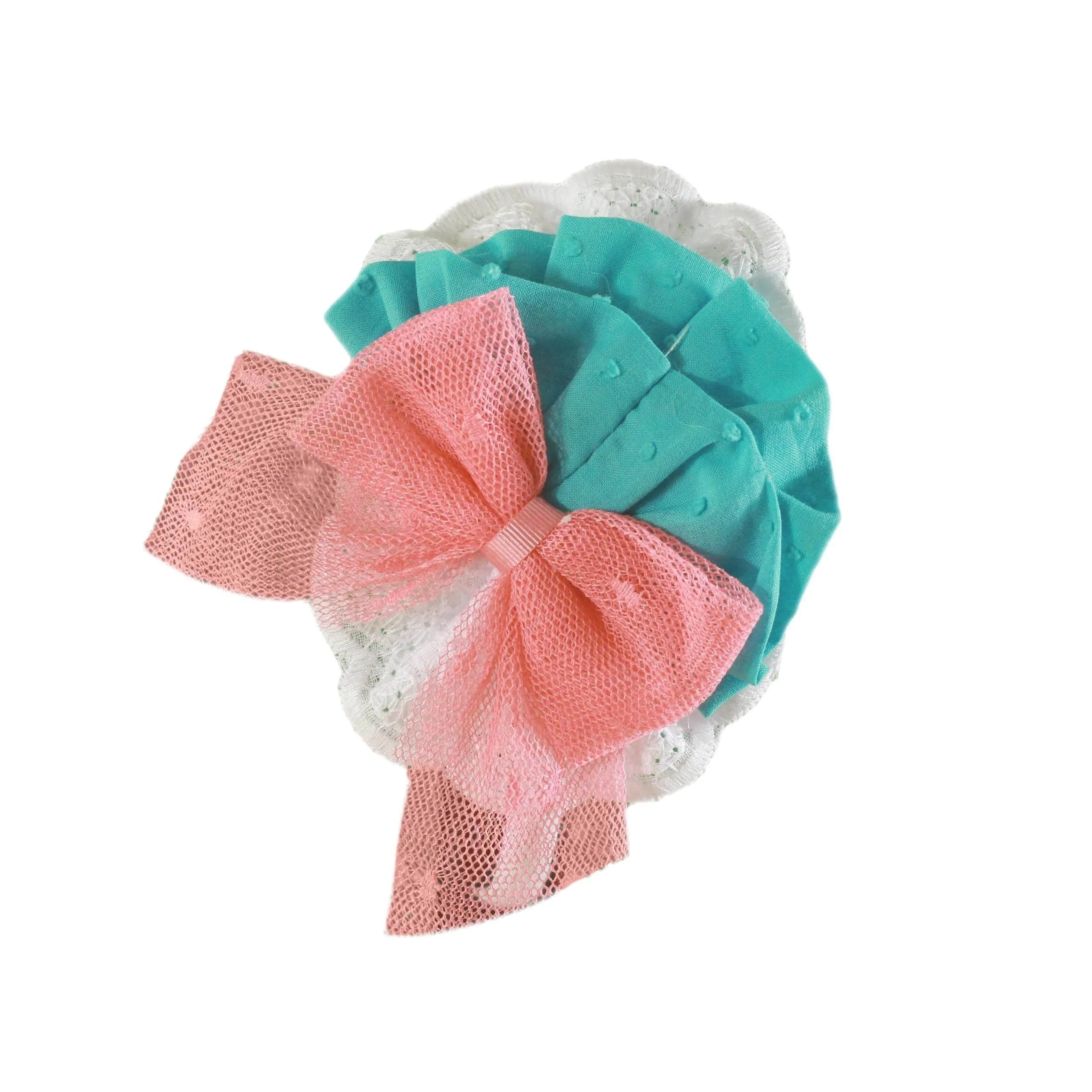 Miranda SS22 - Turquoise & Pink Headpiece 253D