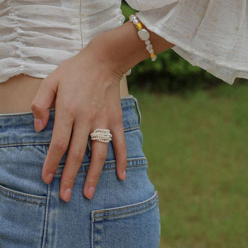 Multi-Layer Rice Pearl Cluster Ring