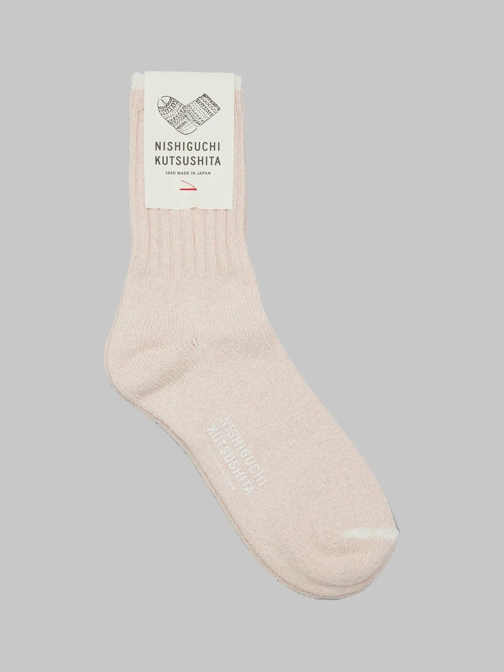 Nishiguchi Kutsushita Silk Cotton Socks Building Pink