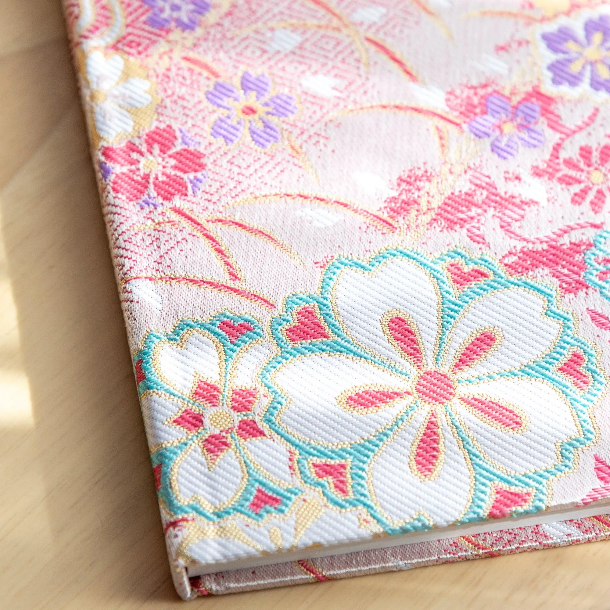 Nishijin Textile Sakura Brocade Notebook (B6)