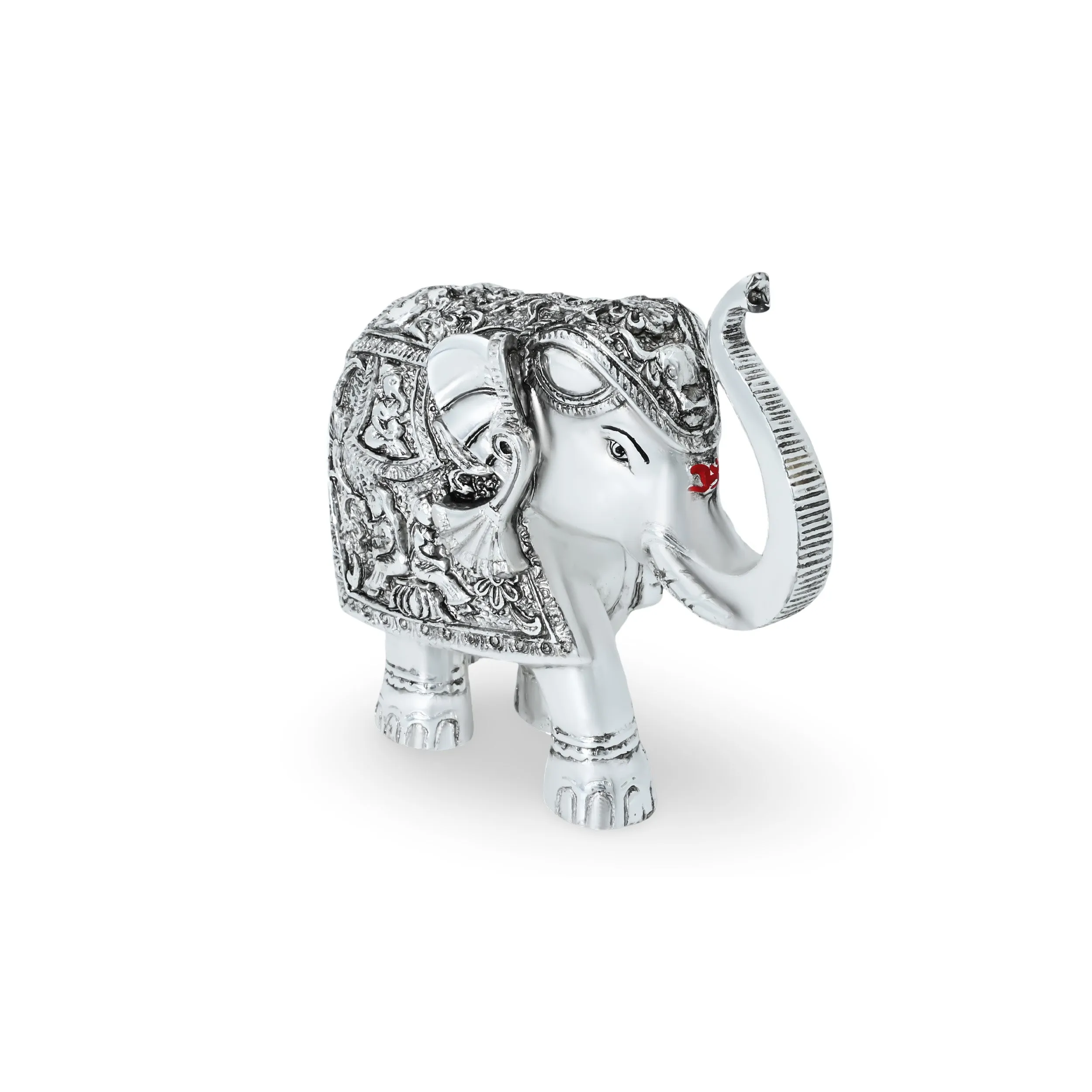 Oxidized Silver Coated Elephant Wax Murti