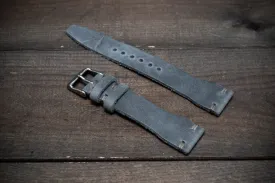 Pilot Badalassi Leather Watch Strap, Aviator model, Military style tapered model