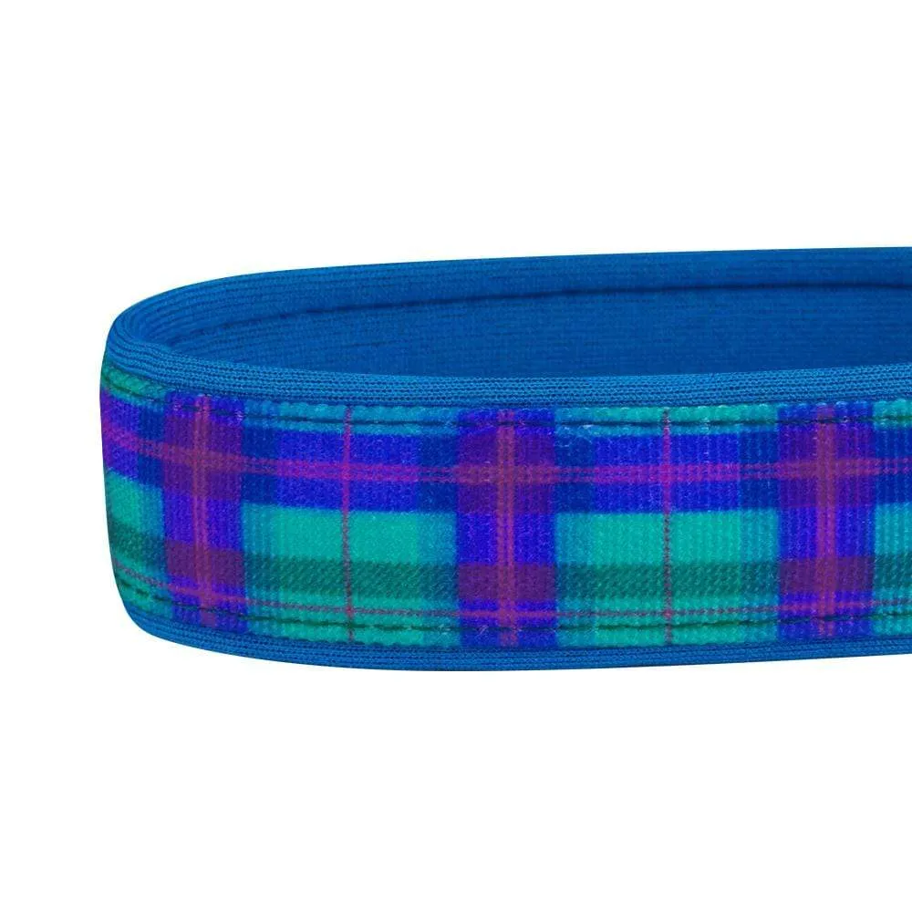 Plaid Pattern Neoprene Padded Dog Collar