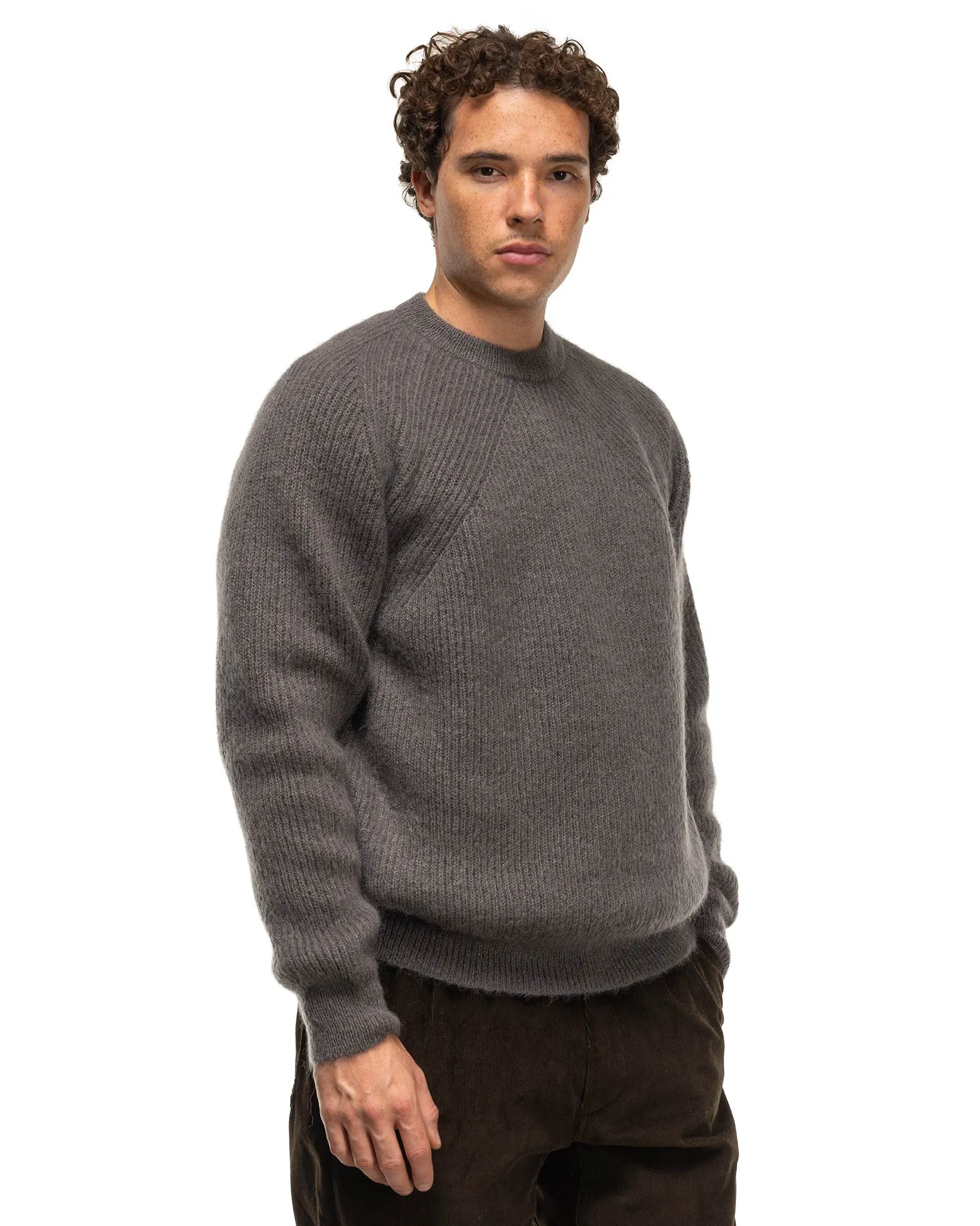 Pure Mohair Signature Crew Neck Grey