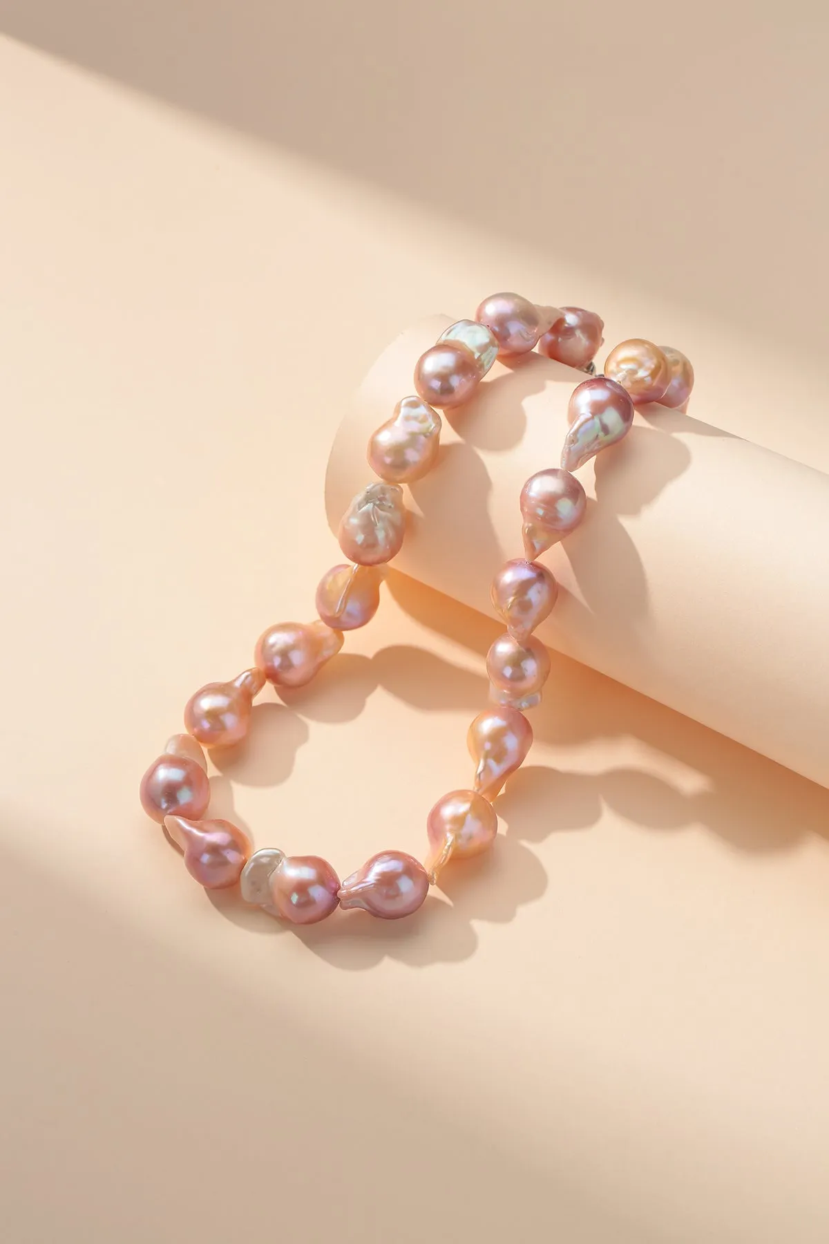 Purple Large Baroque Freshwater Pearl Necklace