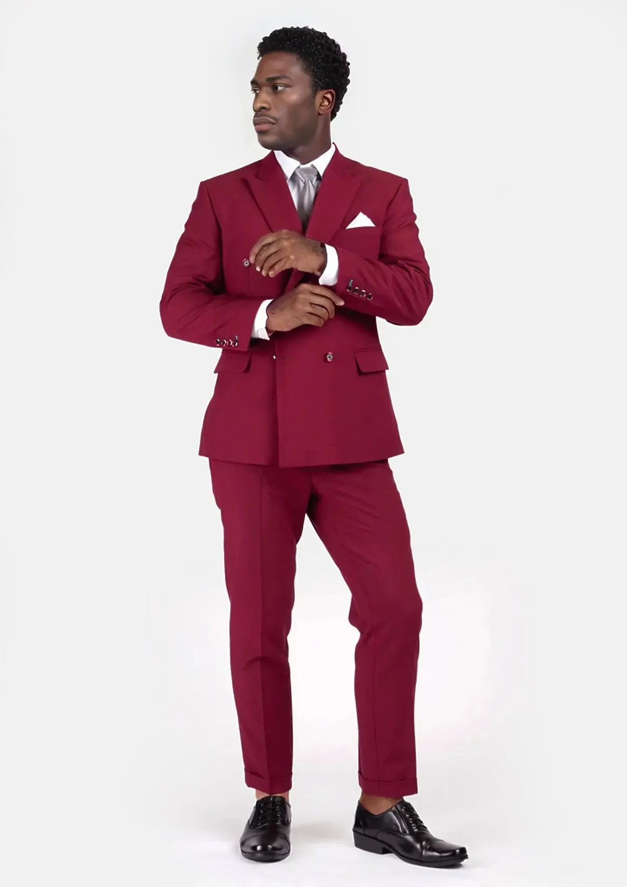 Rockafeller Claret Red Stretch Suit