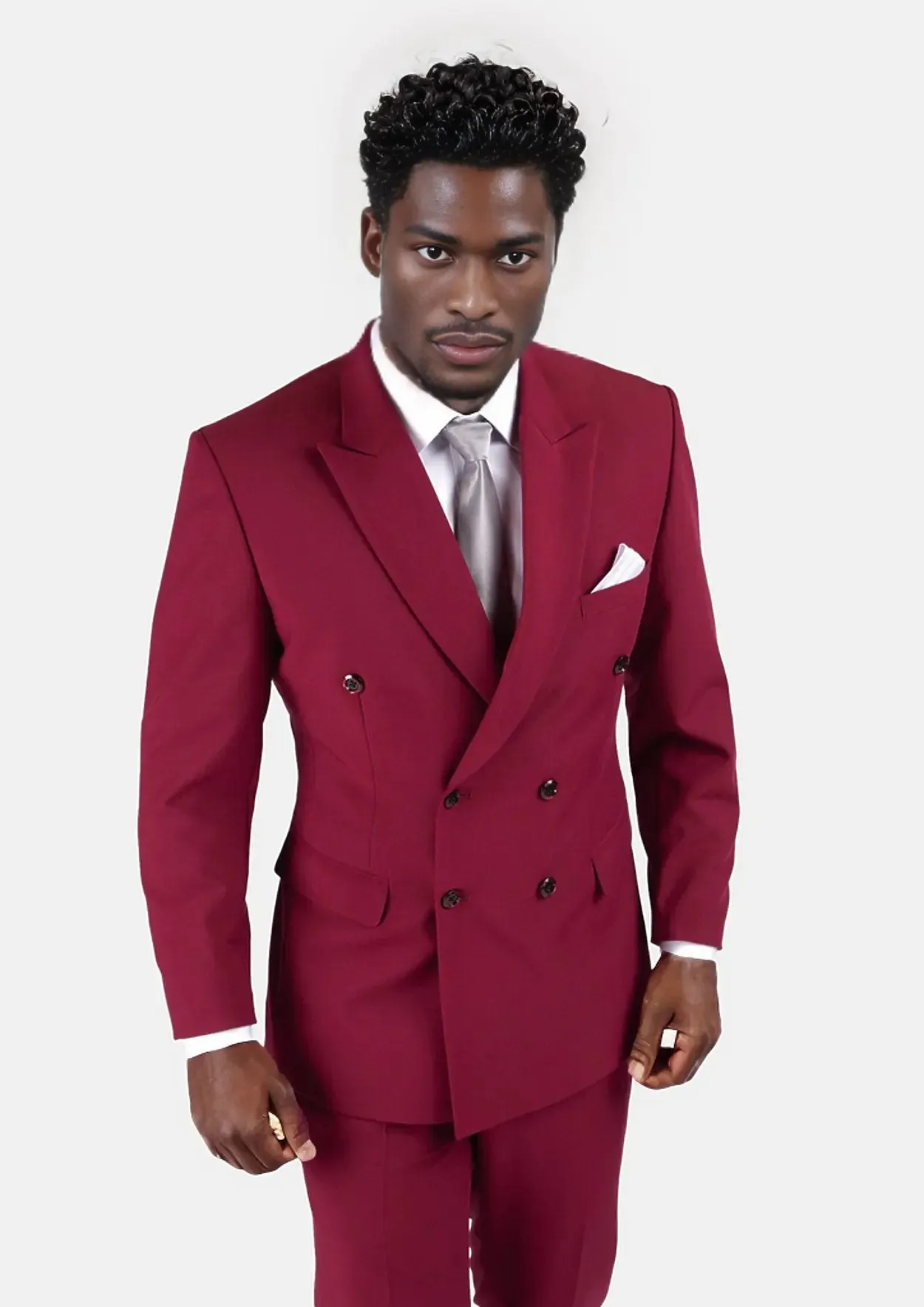 Rockafeller Claret Red Stretch Suit