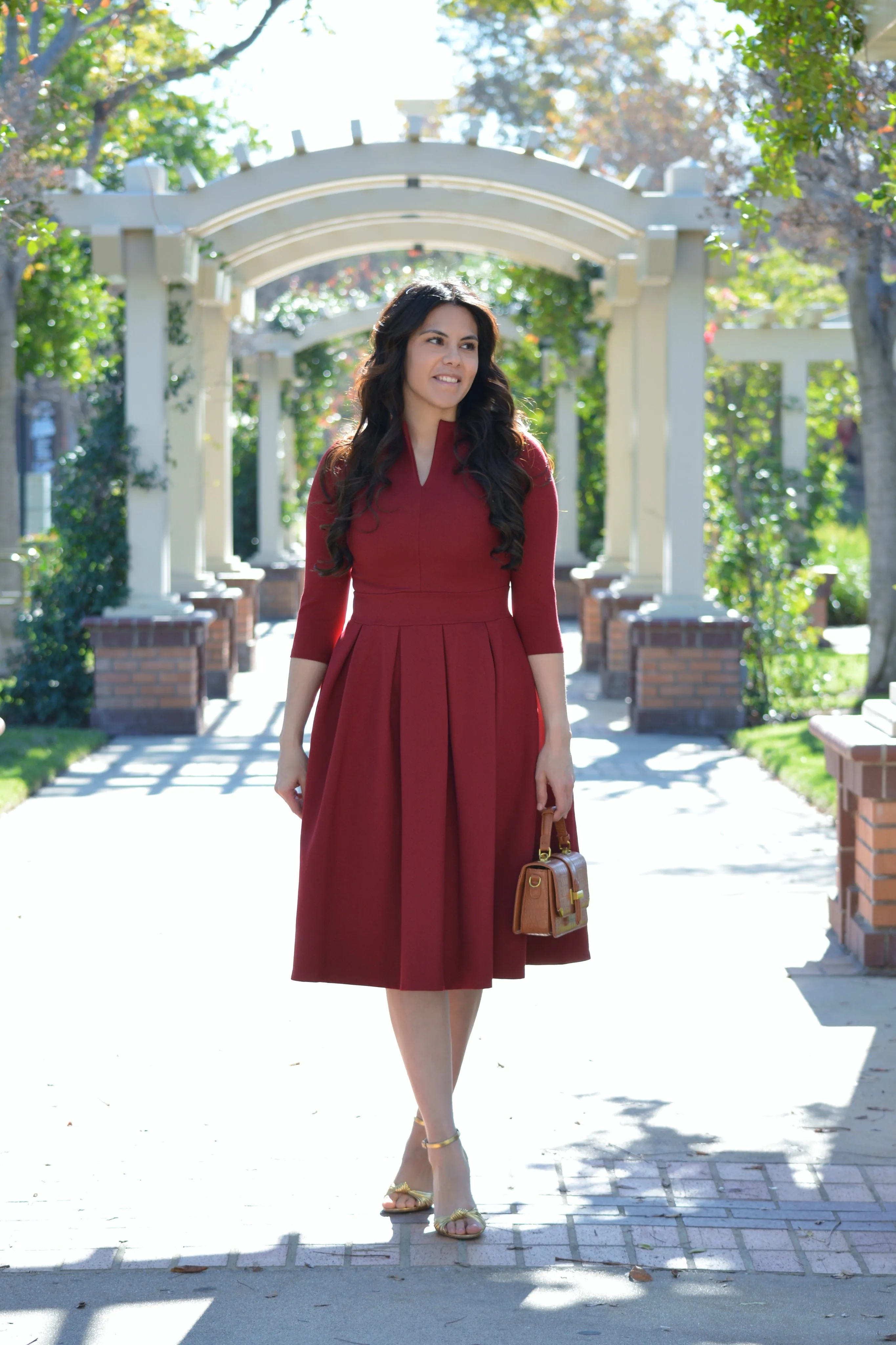 Santorini Deep Red Dress