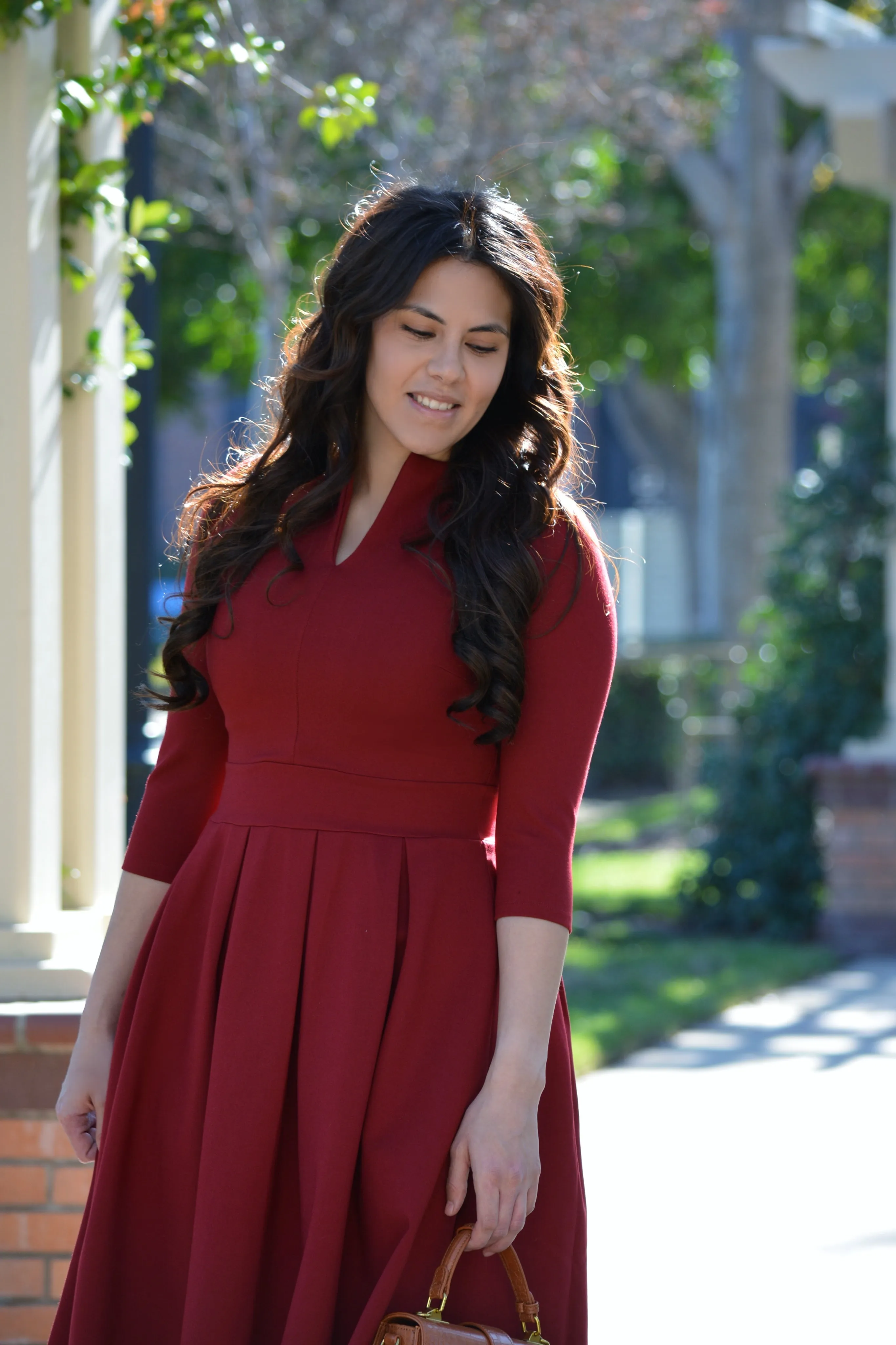 Santorini Deep Red Dress