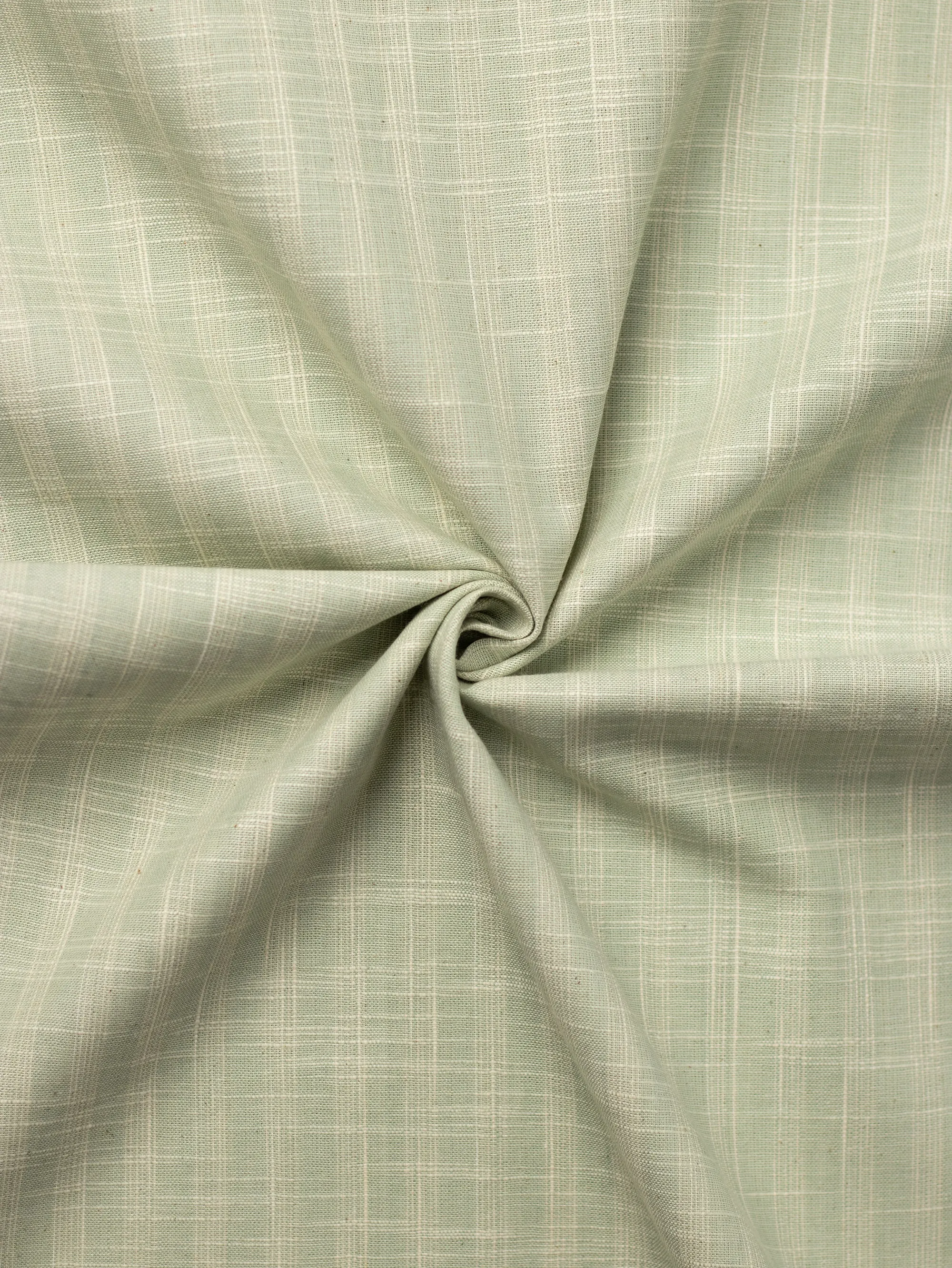 Sea Green Color Self Pattern Khadi Fabric (34 Inch Width)