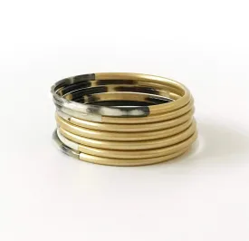 Shiny Gold Horn Bangle Set